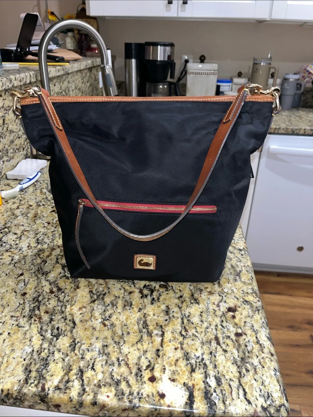 EUC Authentic Dooney&Bourke Wayfarer Nylon and Leather Hobo Handbag